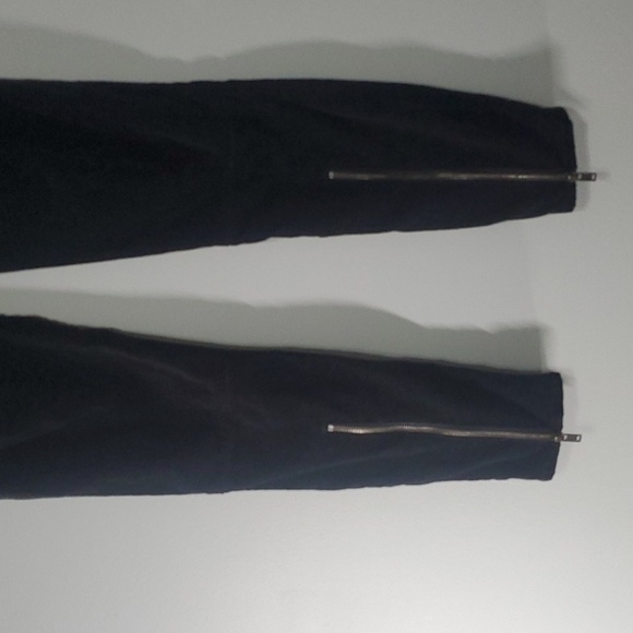 gap 1969 pants women's size 28R 28 size 6 black velour like zipper accents Wow - Picture 6 of 10
